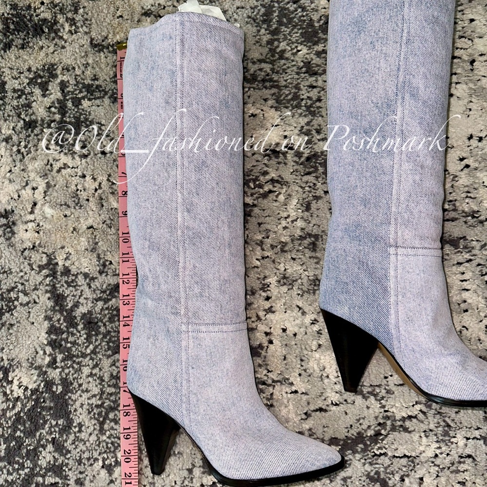 ISABEL MARANT Ririo Tall Heeled Denim Boots - Picture 14 of 15